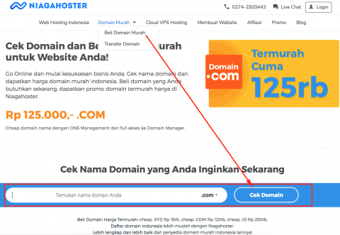 Cara Beli Domain Di Niagahoster (Lengkap Disertai Gambar)